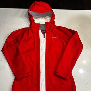 Patagonia Hooded Rain Jacket H2NO Women's XS bright red